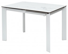 Стол CORNER 120 MATTE STATUARIO Белый мрамор матовый керамика, стекло/ белый каркас, ®DISAUR в Губкинском - gubkinskiy.mebel24.online | фото 2