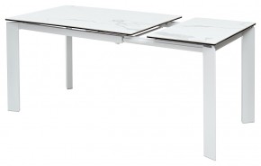 Стол CORNER 120 MATTE STATUARIO Белый мрамор матовый керамика, стекло/ белый каркас, ®DISAUR в Губкинском - gubkinskiy.mebel24.online | фото 5