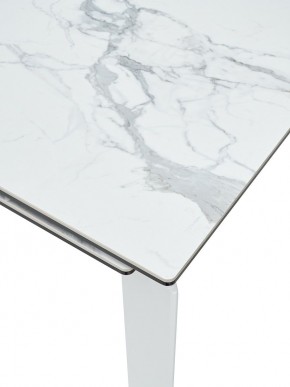 Стол CORNER 120 MATTE STATUARIO Белый мрамор матовый керамика, стекло/ белый каркас, ®DISAUR в Губкинском - gubkinskiy.mebel24.online | фото 6