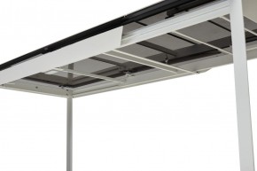 Стол CREMONA 140 HIGH GLOSS STATUARIO Белый мрамор глянцевый, керамика/ белый каркас, ®DISAUR в Губкинском - gubkinskiy.mebel24.online | фото 2