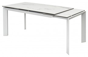 Стол CREMONA 140 HIGH GLOSS STATUARIO Белый мрамор глянцевый, керамика/ белый каркас, ®DISAUR в Губкинском - gubkinskiy.mebel24.online | фото 7