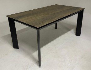 Стол CREMONA 140 KL-61 под дерево, итальянская керамика/ черный каркас, ®DISAUR в Губкинском - gubkinskiy.mebel24.online | фото 2