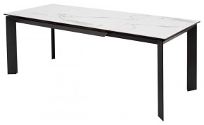Стол CREMONA 140 MATTE STATUARIO Белый мрамор матовый, керамика/ черный каркас, ®DISAUR в Губкинском - gubkinskiy.mebel24.online | фото 5