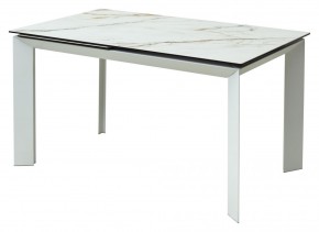 Стол CREMONA 160 KL-188 Контрастный мрамор / белый каркас, ®DISAUR в Губкинском - gubkinskiy.mebel24.online | фото 1
