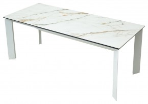 Стол CREMONA 160 KL-188 Контрастный мрамор / белый каркас, ®DISAUR в Губкинском - gubkinskiy.mebel24.online | фото 2