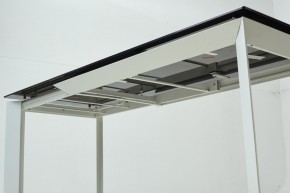 Стол CREMONA 180 KL-188 Контрастный мрамор матовый, итальянская керамика/ белый каркас, ®DISAUR в Губкинском - gubkinskiy.mebel24.online | фото 8