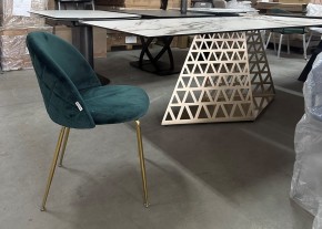Стол ENNA 220 KL-188 Контрастный мрамор матовый, итальянская керамика/ каркас цвета шампань, ®DISAUR в Губкинском - gubkinskiy.mebel24.online | фото 7