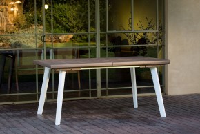 Стол Гармония раздвижной (Harmony Extendable) белый-капучино в Губкинском - gubkinskiy.mebel24.online | фото 1