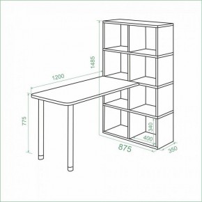 Стол компьютерный Bartolo в Губкинском - gubkinskiy.mebel24.online | фото 3