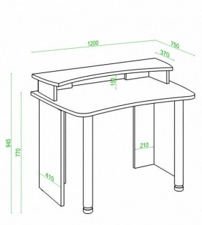 Стол компьютерный Домино Лайт СКЛ-Софт120+НКИЛ120 в Губкинском - gubkinskiy.mebel24.online | фото 2