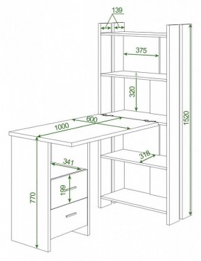 Стол компьютерный Домино Lite СТЛ-ОВ+С100Р в Губкинском - gubkinskiy.mebel24.online | фото 2