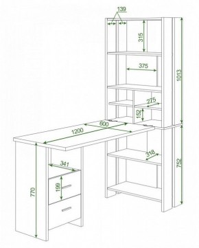 Стол компьютерный Домино Lite СТЛ-ОВ+С120Прям+ТЯЛ в Губкинском - gubkinskiy.mebel24.online | фото 2