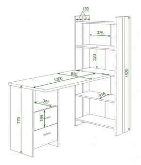 Стол компьютерный Домино Lite СТЛ-ОВ+С120Прям+ТЯЛ в Губкинском - gubkinskiy.mebel24.online | фото 2