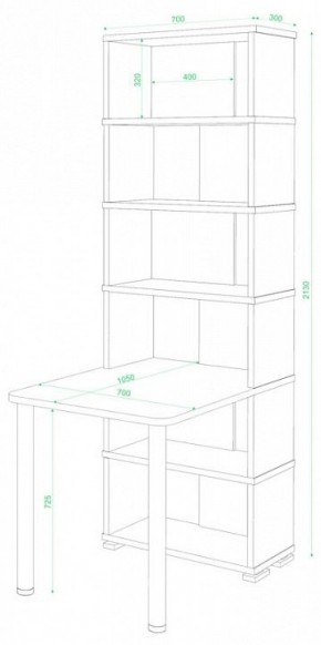 Стол компьютерный Домино СБ-10М/6 в Губкинском - gubkinskiy.mebel24.online | фото 2