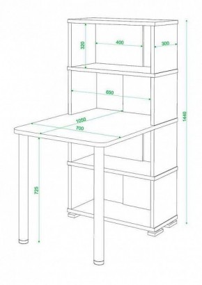 Стол компьютерный Домино СБ-10М4 в Губкинском - gubkinskiy.mebel24.online | фото 3