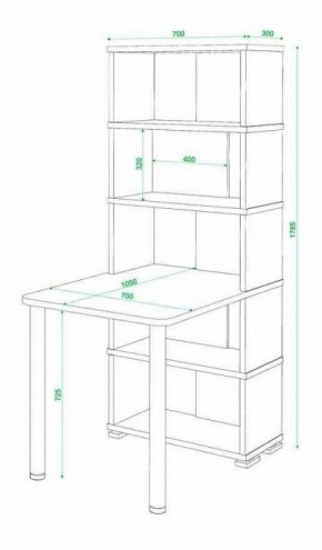 Стол компьютерный Домино СБ-10М5 в Губкинском - gubkinskiy.mebel24.online | фото 3