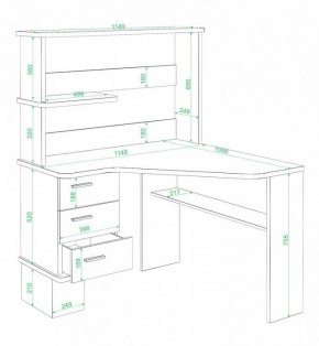 Стол компьютерный Домино СД-45 в Губкинском - gubkinskiy.mebel24.online | фото 2
