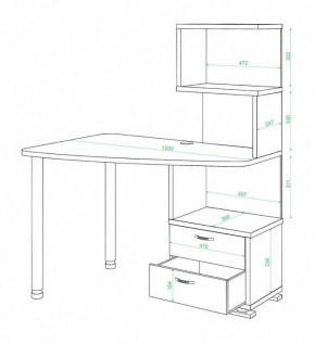 Стол компьютерный Домино СКМ-60 в Губкинском - gubkinskiy.mebel24.online | фото 2
