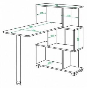 Стол компьютерный Домино СЛ-5-3СТ в Губкинском - gubkinskiy.mebel24.online | фото 2