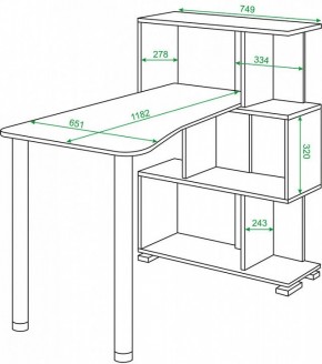 Стол компьютерный Домино СЛ-5-3СТ-2 в Губкинском - gubkinskiy.mebel24.online | фото 2