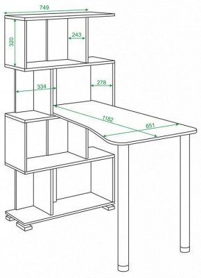 Стол компьютерный Домино СЛ-5-4СТ-2 в Губкинском - gubkinskiy.mebel24.online | фото 2