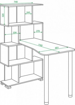 Стол компьютерный Домино СЛ-5-4СТ-2+БД+БЯ в Губкинском - gubkinskiy.mebel24.online | фото 2