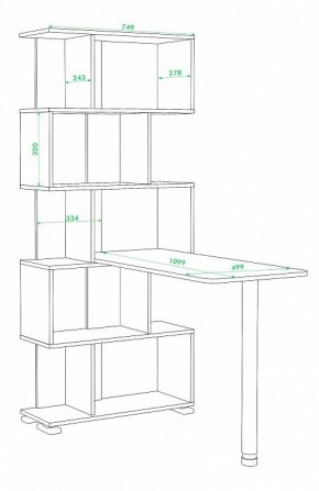 Стол компьютерный Домино СЛ-5СТ в Губкинском - gubkinskiy.mebel24.online | фото 2