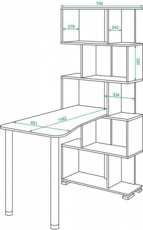 Стол компьютерный Домино СЛ-5СТ-2 в Губкинском - gubkinskiy.mebel24.online | фото 2