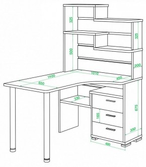 Стол компьютерный Домино СР-132-140 в Губкинском - gubkinskiy.mebel24.online | фото 2