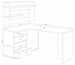 Стол компьютерный Домино СР-145 в Губкинском - gubkinskiy.mebel24.online | фото 2