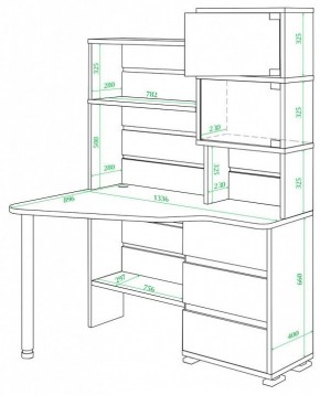Стол компьютерный Домино СР-322 в Губкинском - gubkinskiy.mebel24.online | фото 2