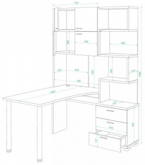 Стол компьютерный Домино СР-500М/140 в Губкинском - gubkinskiy.mebel24.online | фото 2
