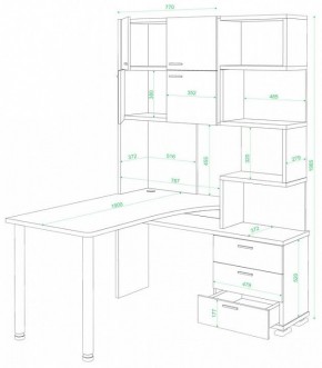 Стол компьютерный Домино СР-500М/190 в Губкинском - gubkinskiy.mebel24.online | фото 2