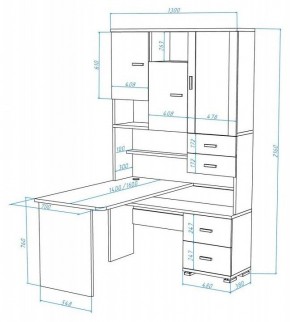 Стол компьютерный Домино СР-620/140 в Губкинском - gubkinskiy.mebel24.online | фото 2