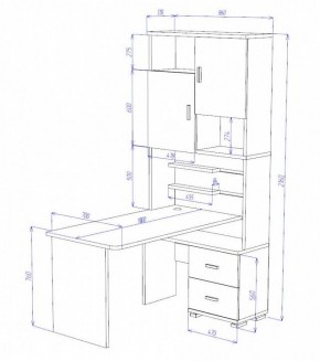 Стол компьютерный Домино СР-720/180 в Губкинском - gubkinskiy.mebel24.online | фото 2