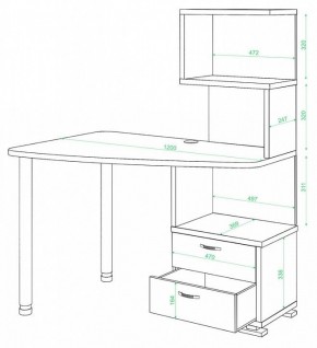 Стол компьютерный СКМ-60 в Губкинском - gubkinskiy.mebel24.online | фото 2