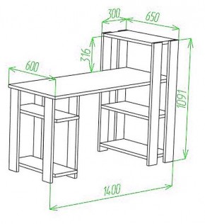 Стол компьютерный Slim СТН-110/140 в Губкинском - gubkinskiy.mebel24.online | фото 2