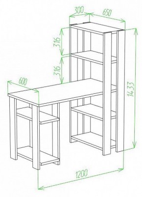 Стол компьютерный Slim СТН-145/120 в Губкинском - gubkinskiy.mebel24.online | фото 2