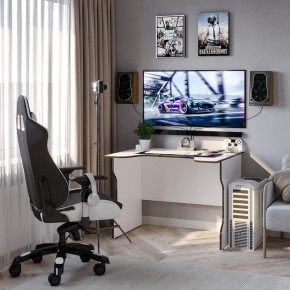 Стол компьютерный ВАРДИГ K2 100x82, белый/черный в Губкинском - gubkinskiy.mebel24.online | фото 4