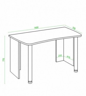 Стол офисный Домино Лайт СКЛ-Софт140 в Губкинском - gubkinskiy.mebel24.online | фото 2