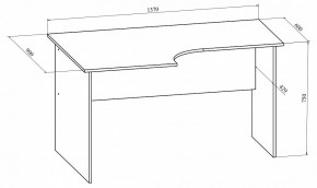 Стол офисный Офис ОФ-10 в Губкинском - gubkinskiy.mebel24.online | фото 3