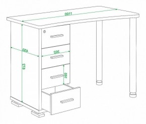 Стол письменный Домино нельсон СКМ-50 в Губкинском - gubkinskiy.mebel24.online | фото 5