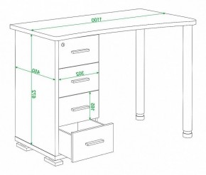 Стол письменный Домино нельсон СКМ-50 в Губкинском - gubkinskiy.mebel24.online | фото 5