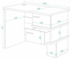 Стол письменный Домино СД-15 С в Губкинском - gubkinskiy.mebel24.online | фото 2