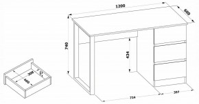 Стол письменный СПм-205 в Губкинском - gubkinskiy.mebel24.online | фото 4