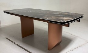 Стол ПУАНТО 200 TITANIUM LAWA NERO, керамика / МЕДЬ каркас М-City в Губкинском - gubkinskiy.mebel24.online | фото 3