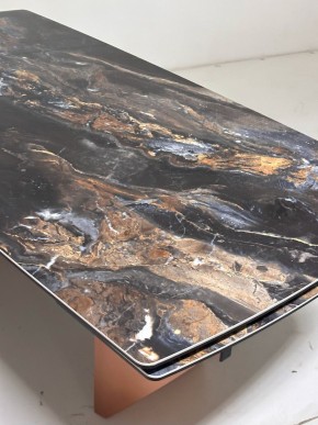 Стол ПУАНТО 200 TITANIUM LAWA NERO, керамика / МЕДЬ каркас М-City в Губкинском - gubkinskiy.mebel24.online | фото 6