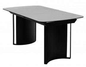 Стол RASMUS 160 TL-45 Белый мрамор, испанская керамика / черный каркас, ®DISAUR в Губкинском - gubkinskiy.mebel24.online | фото 1