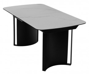 Стол RASMUS 160 TL-45 Белый мрамор, испанская керамика / черный каркас, ®DISAUR в Губкинском - gubkinskiy.mebel24.online | фото 3