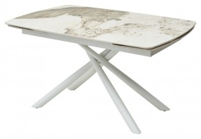 Стол RIVOLI 140 GLOSS LUXURY PANDORA SOLID CERAMIC / WHITE, ®DISAUR в Губкинском - gubkinskiy.mebel24.online | фото 1